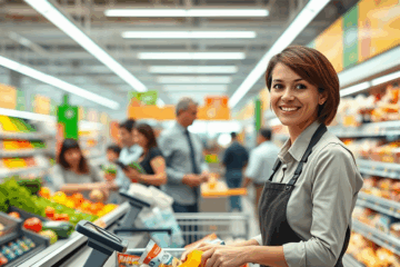 Analisi dei guadagni medi nei supermercati con focus sulle posizioni lavorative e stipendi.