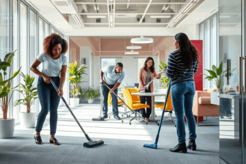Immagine che rappresenta i vantaggi della pulizia professionale negli ambienti di lavoro.