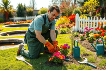 Immagine che rappresenta il lavoro di un giardiniere e paesaggista, evidenziando gli stipendi e le opportunità nel settore.