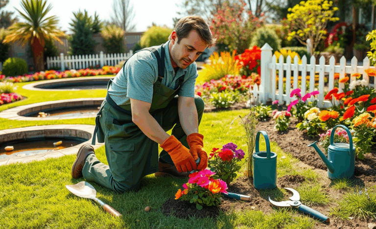 Immagine che rappresenta il lavoro di un giardiniere e paesaggista, evidenziando gli stipendi e le opportunità nel settore.