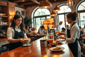 Ragazzi, baristi e cuochi al lavoro, esplorando i loro stipendi.