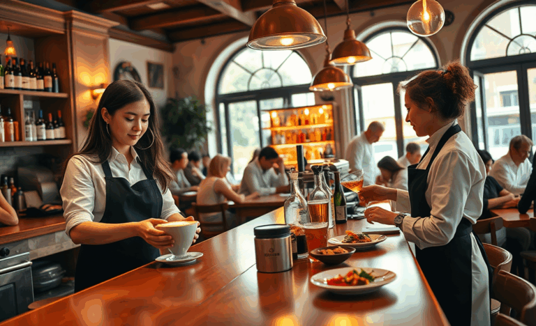Ragazzi, baristi e cuochi al lavoro, esplorando i loro stipendi.