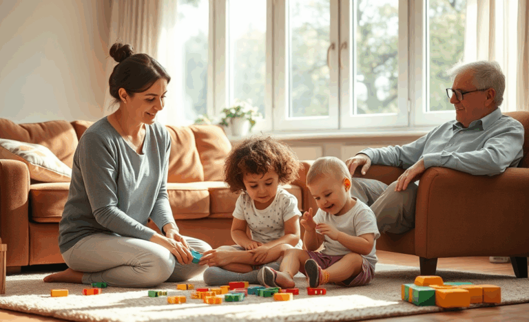 Assistenti professionali che si occupano di bambini e anziani
