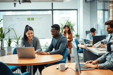 Diritti e vantaggi del lavorare in ufficio con focus sulla crescita professionale e interazione sociale.