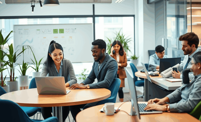 Diritti e vantaggi del lavorare in ufficio con focus sulla crescita professionale e interazione sociale.
