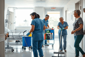 Servizi di pulizia professionale in ospedali, hotel e industrie offerti da Servizi Italia SPA.