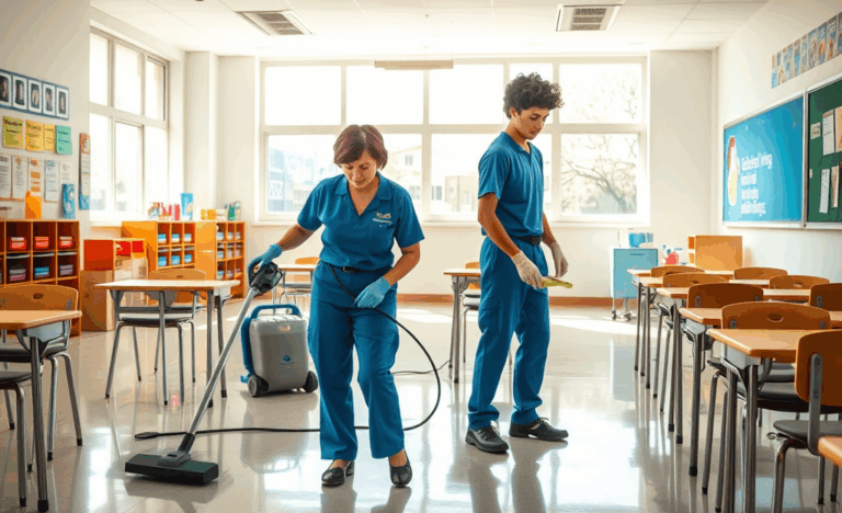 Servizi di pulizia professionale per scuole ed edifici pubblici offerti da Coopservice.