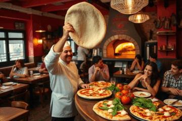 Un piatto tipico della cucina napoletana da Rossopomodoro, rappresentante della tradizione culinaria italiana.