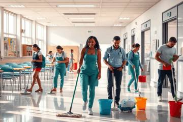 Immagine che rappresenta il supporto edilizio in scuole e ospedali con particolare attenzione alla pulizia e ai servizi.
