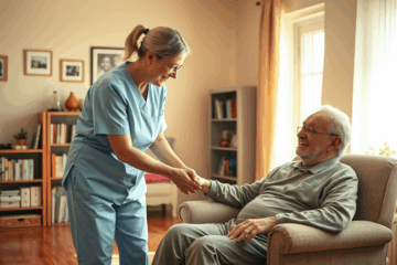 Assistente per anziani di Senior Domus SRL che offre supporto e cura a domicilio.
