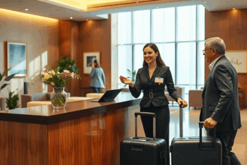 Receptionist al lavoro presso Accor Hotels