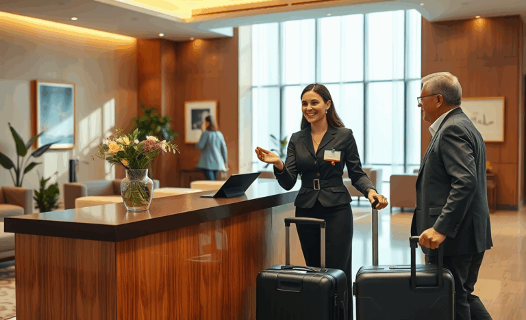 Receptionist al lavoro presso Accor Hotels